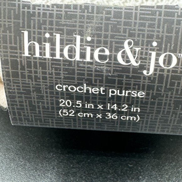 hildie & jo Crochet Tote Bag - Natural New grocery shopping bag reusable boho bo - Picture 3 of 6